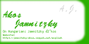 akos jamnitzky business card